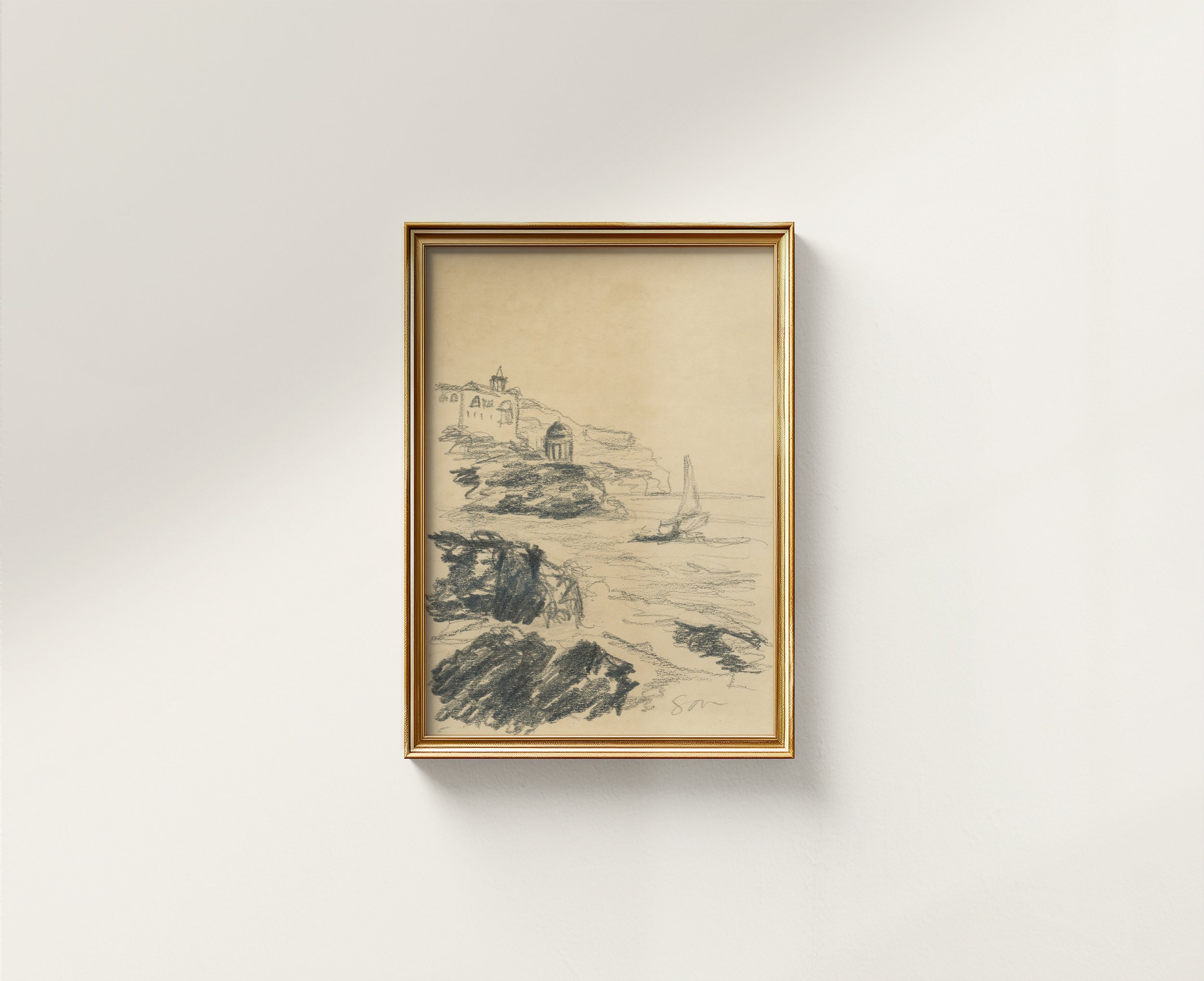Amalfi Zeichnung Digital Download — Nelson Art & Design Co.